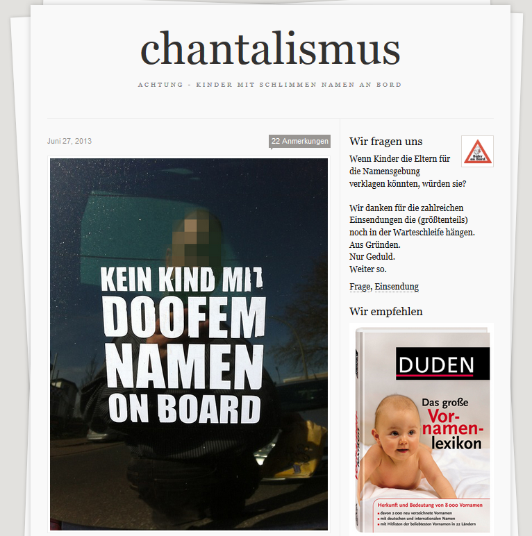 Schlimme Kindernamen